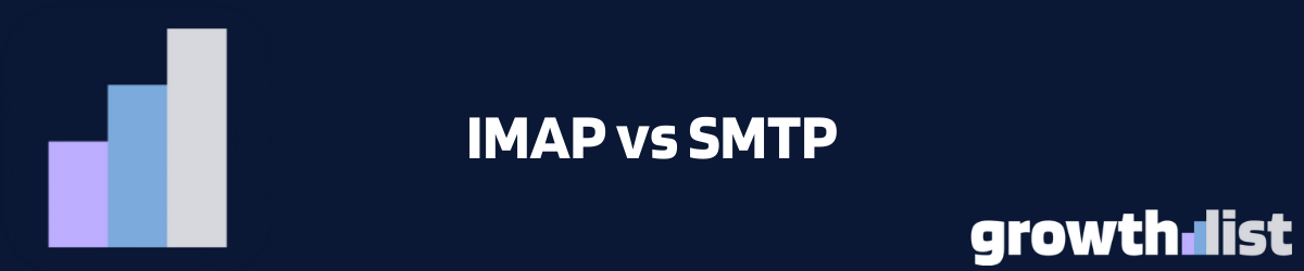 IMAP vs SMTP comparison diagram showing email protocol differences
