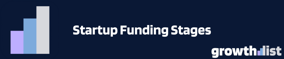 Visual guide to startup funding stages from pre-seed through Series D and IPO with funding amounts and investor types